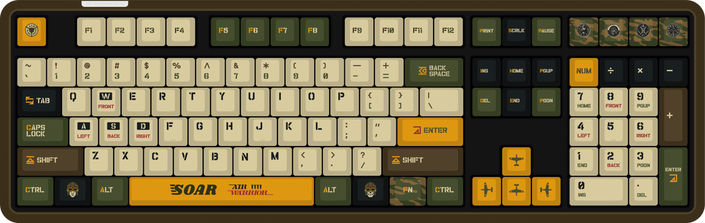 Varmilo Sword 2-108 Warrior Soar Dye Sub PBT Aluminum EC Mechanical Keyboard