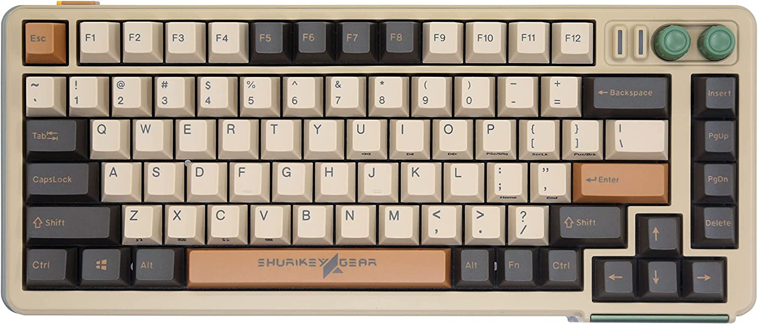 Shurikey Saizo 002 75% Bluetooth 5.0 White LED Double Shot ABS EC Mechanical Keyboard