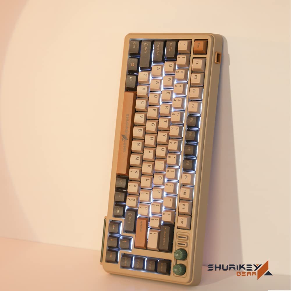 Shurikey Saizo 002 75% Bluetooth 5.0 White LED Double Shot ABS EC Mechanical Keyboard