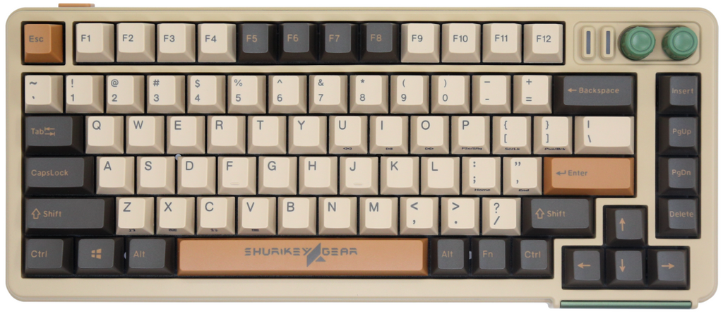 Shurikey Saizo 002 75% Bluetooth 5.0 White LED Double Shot ABS EC Mechanical Keyboard