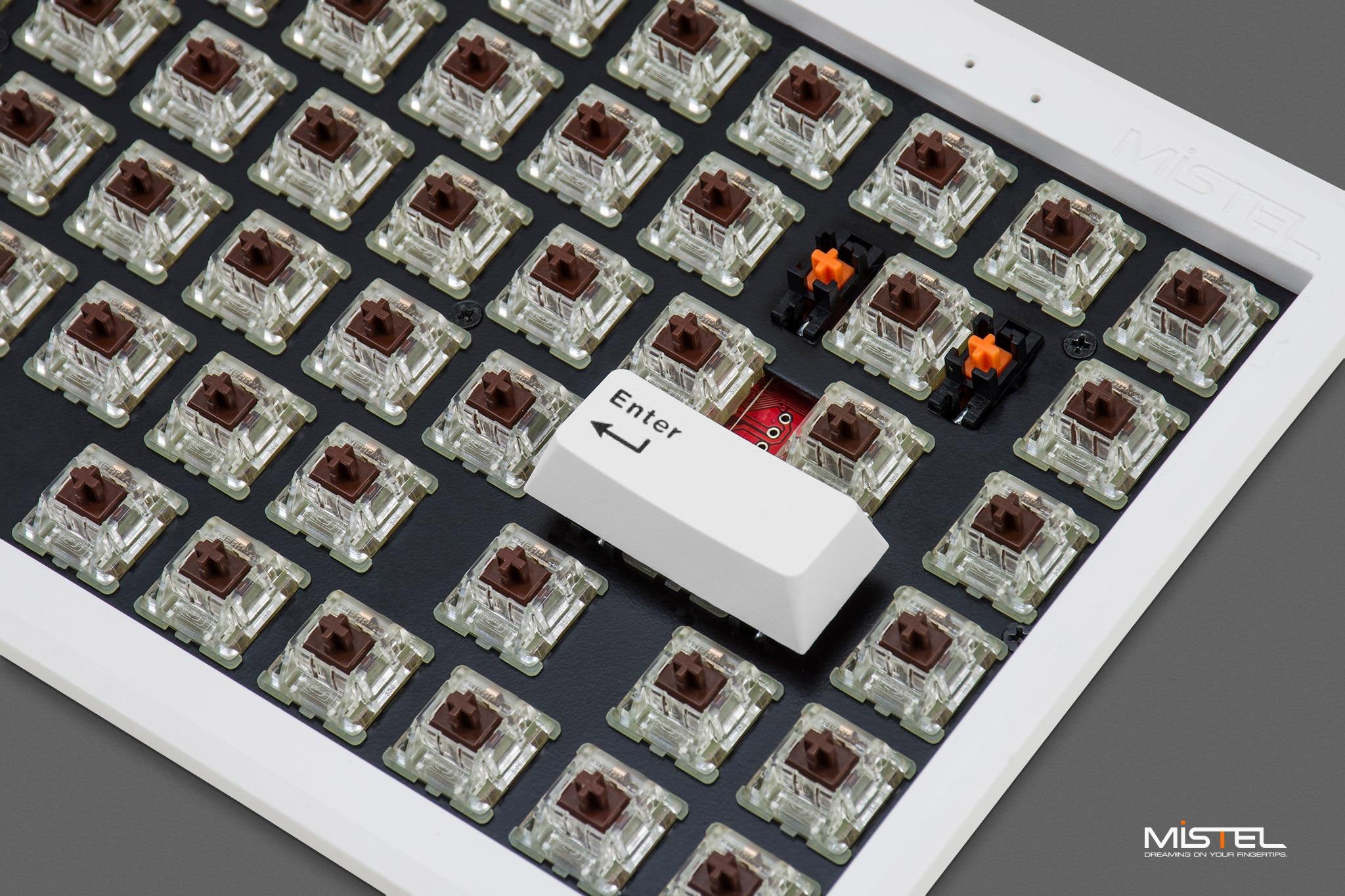 Mistel MD770 White 75% RGB Double Shot PBT Mechanical Keyboard