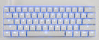 Vortex New POK3R White Aluminum 60% Blue LED Double Shot PBT Mechanical Keyboard