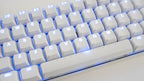 Vortex New POK3R White Aluminum 60% Blue LED Double Shot PBT Mechanical Keyboard