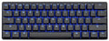Vortex New POK3R Black Aluminum 60% Blue LED Double Shot PBT Mechanical Keyboard