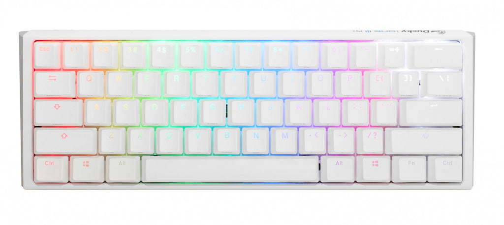 Ducky One 3 Mini Pure White 60% Hotswap RGB Mechanical Keyboard w/ Quack Mechanics