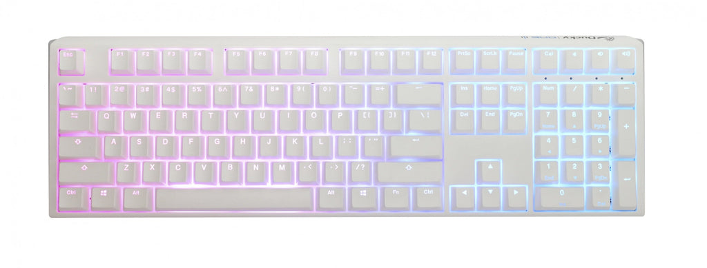 Ducky One 3 Pure White Hotswap RGB Mechanical Keyboard w/ Quack Mechanics