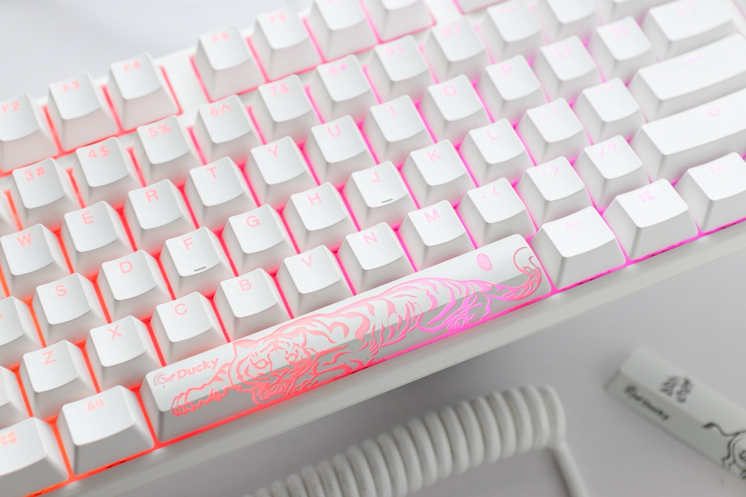 Ducky One 3 Pure White Hotswap RGB Mechanical Keyboard w/ Quack Mechanics