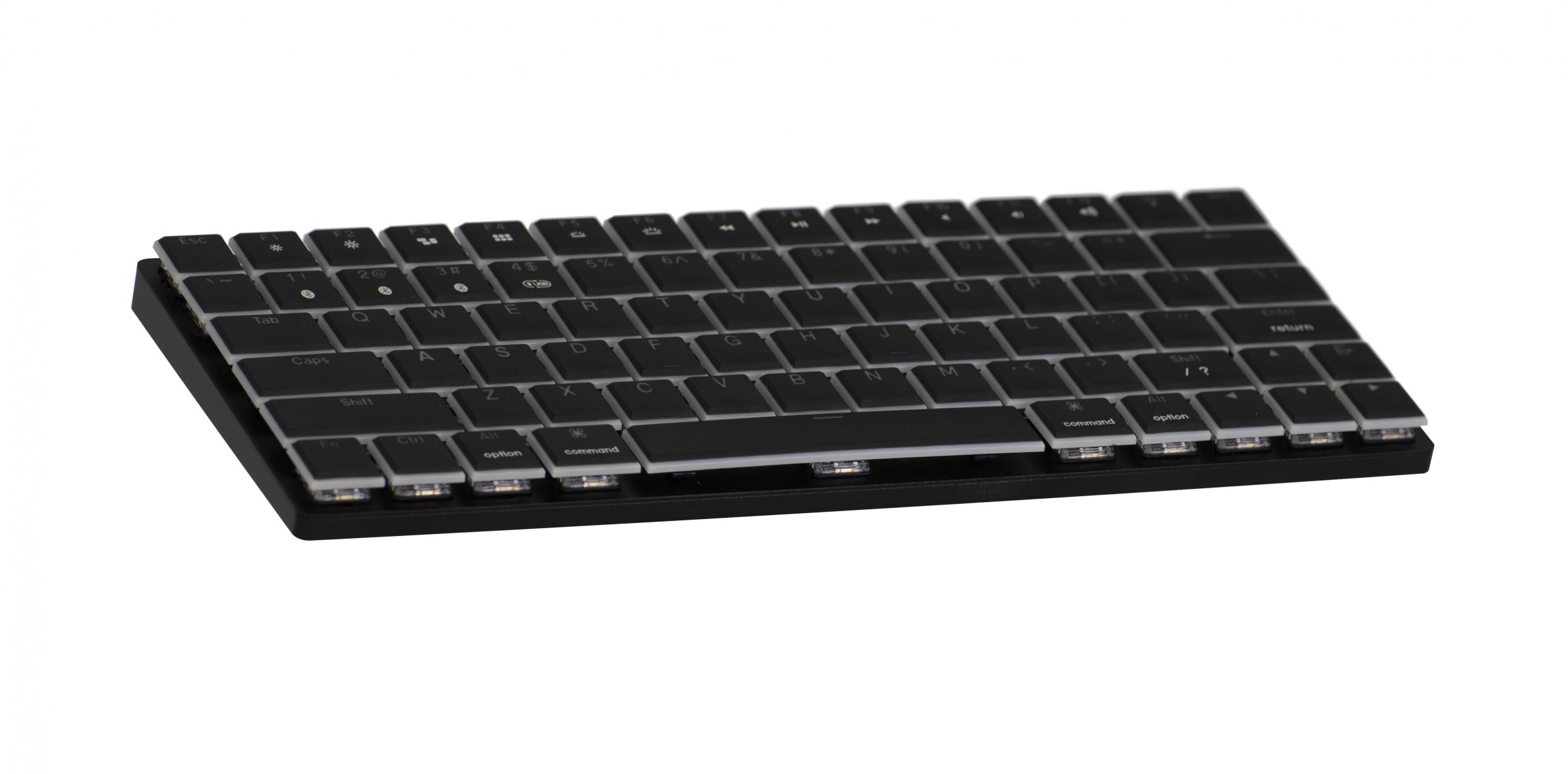 MK LowKey70 Black Aluminum 75% Hotswap Bluetooth RGB Low Profile Mac Mechanical Keyboard