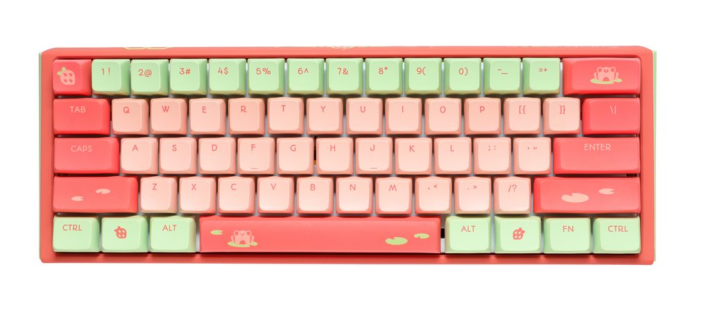 Ducky x MK Strawberry Frog One 3 Mini Hotswap 60% RGB Keyboard w/ Quack Mechanics