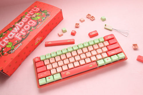 Ducky x MK Strawberry Frog One 3 Mini Hotswap 60% RGB Keyboard w/ Quack Mechanics