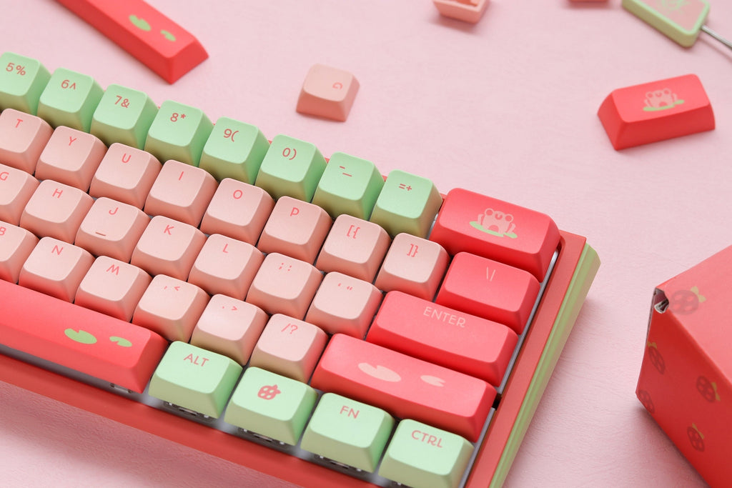 Ducky x MK Strawberry Frog One 3 Mini Hotswap 60% RGB Keyboard w/ Quack Mechanics