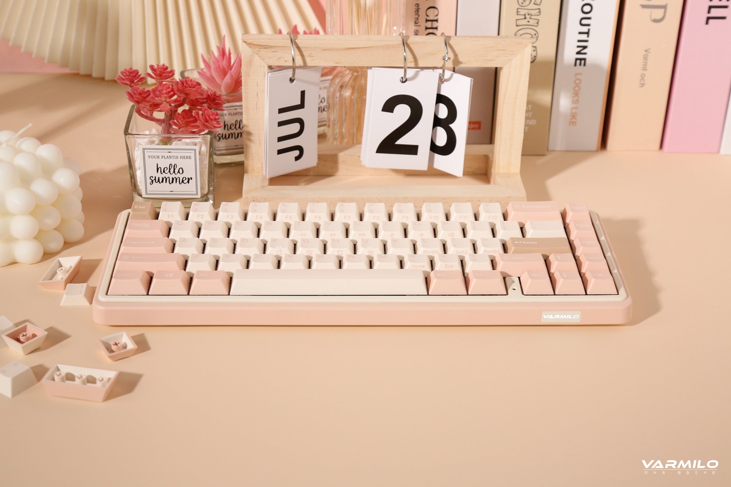 Varmilo Minilo VXB67 Mendozae 65% Bluetooth White LED EC Mechanical Keyboard