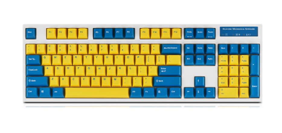 Leopold FC900RBT Bluetooth Yellow/Blue PD Double Shot PBT Mechanical Keyboard