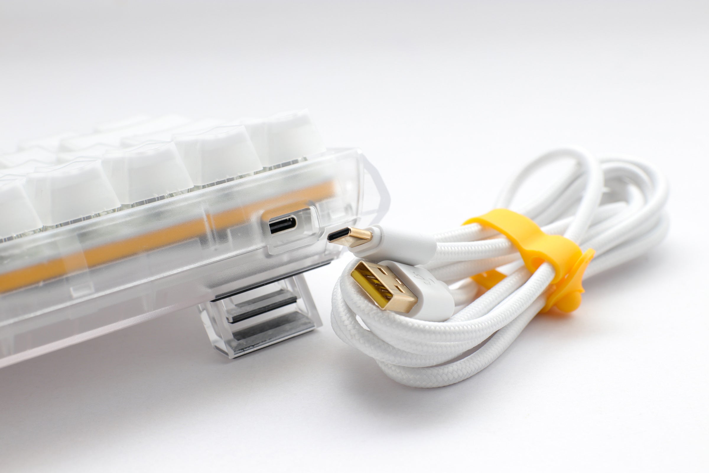 Ducky One 3 Mini Aura Clear White 60% Hotswap RGB LED Double Shot ABS Mechanical Keyboard