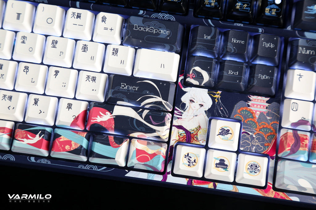 Varmilo VPE108 Chang'e Full Size Hotswap Triple Mode White LED Dye Sub Mechanical Keyboard