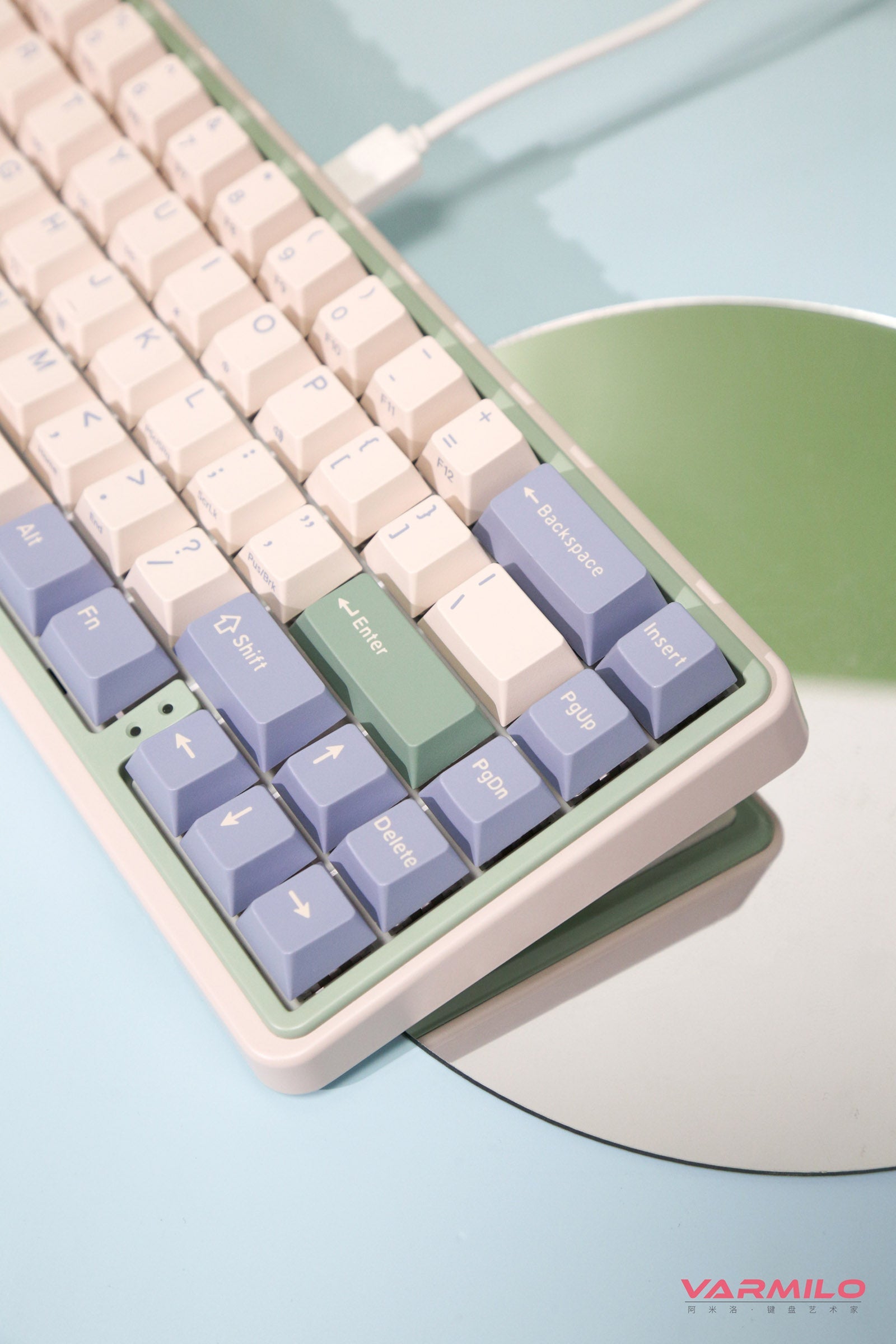 Varmilo Minilo VXT67 Eucalyptus 65% Hotswap Wireless RGB Mechanical Keyboard