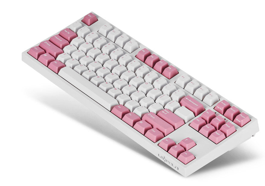 Leopold FC750RBT White/Pink TKL Bluetooth PD Double Shot PBT Mechanical Keyboard