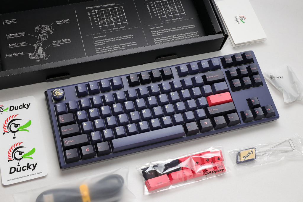 Ducky One 3 TKL Cosmic Blue Hotswap RGB Double Shot PBT QUACK Mechanical Keyboard
