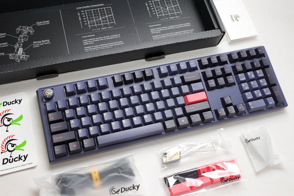 Ducky One 3 Cosmic Blue Hotswap RGB Double Shot PBT QUACK Mechanical Keyboard