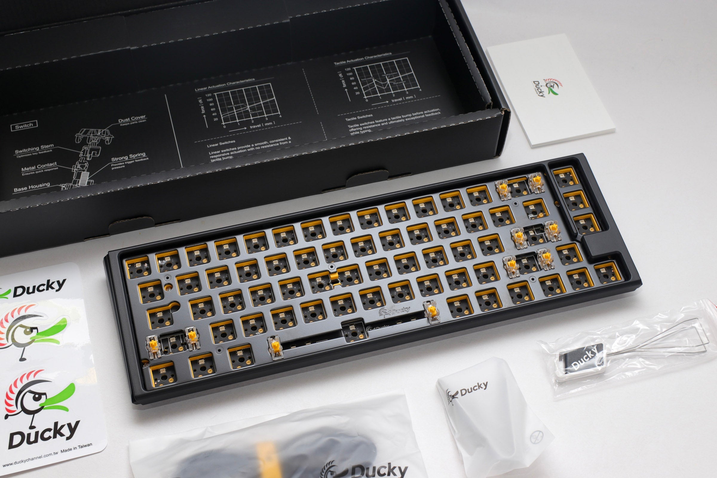 Ducky One 3 SF Black Barebones 65% Hotswap RGB Mechanical Keyboard