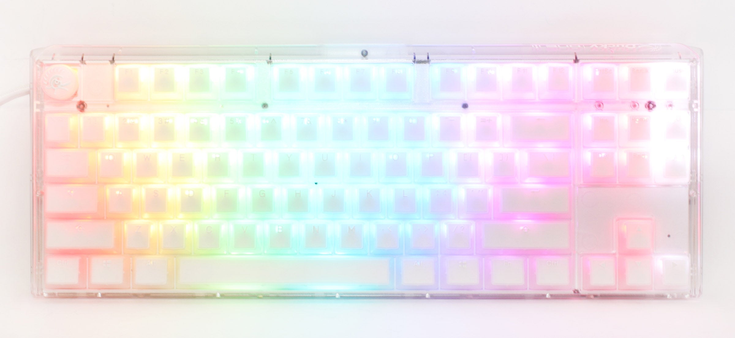 Ducky One 3 TKL Aura Clear White Hotswap RGB Double Shot ABS Mechanical Keyboard