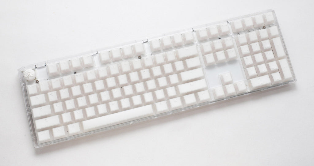 Ducky One 3 Aura Clear White Hotswap RGB Double Shot ABS Mechanical Keyboard