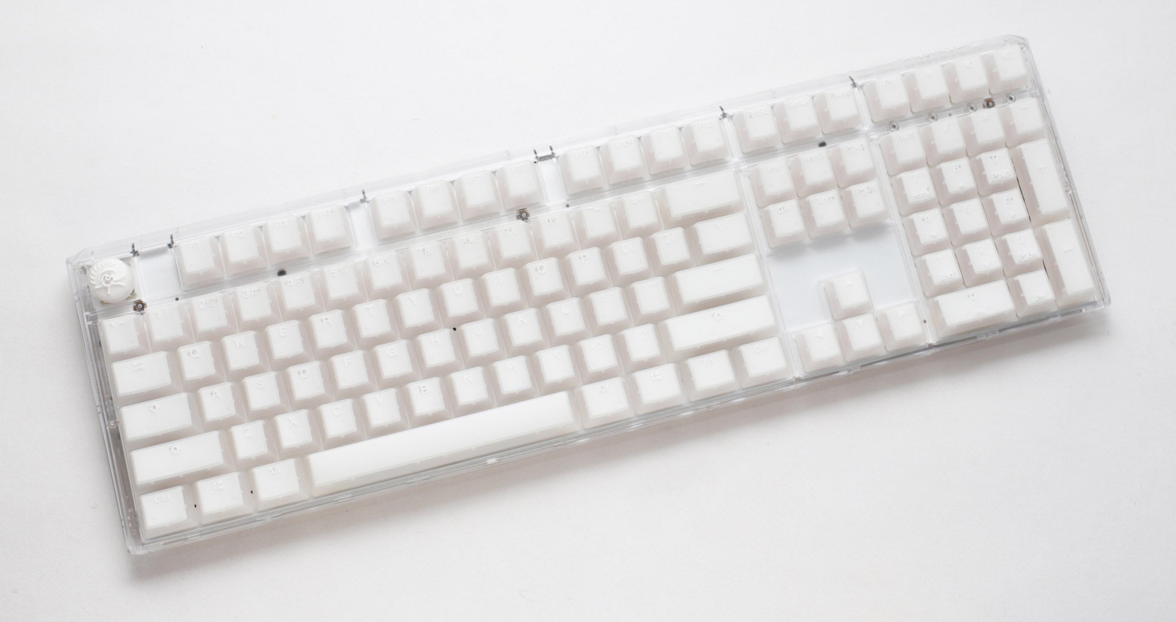 Ducky One 3 Aura Clear White Hotswap RGB Double Shot ABS Mechanical Keyboard