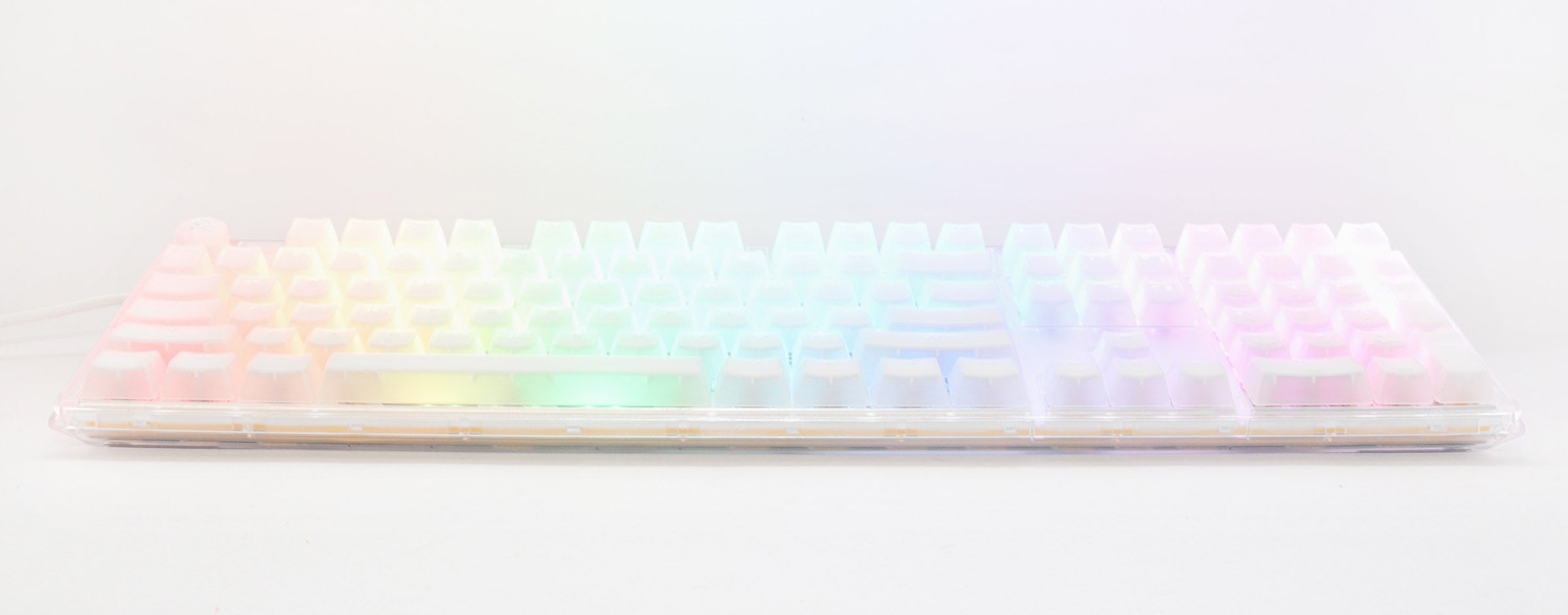 Ducky One 3 Aura Clear White Hotswap RGB Double Shot ABS Mechanical Keyboard