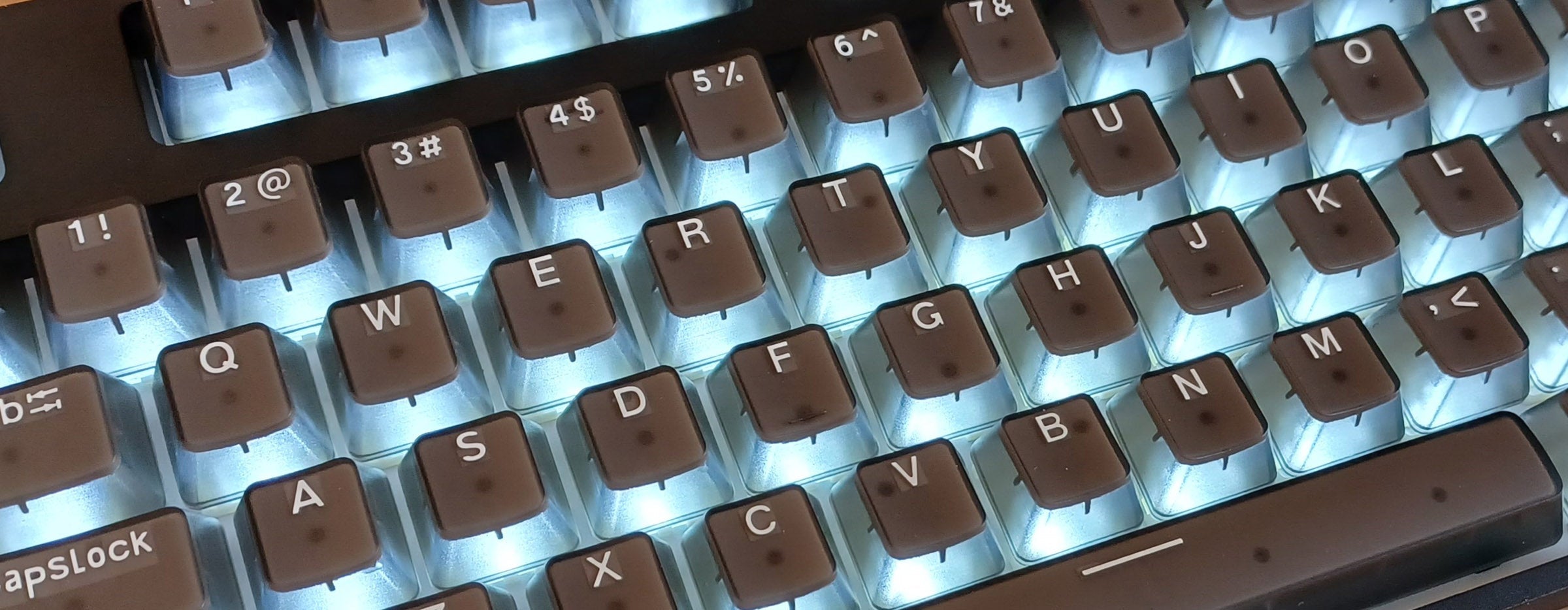 KBParadise V80 V2 Black Crystal TKL Hotswap White LED Double Shot Polycarbonate Mechanical Keyboard