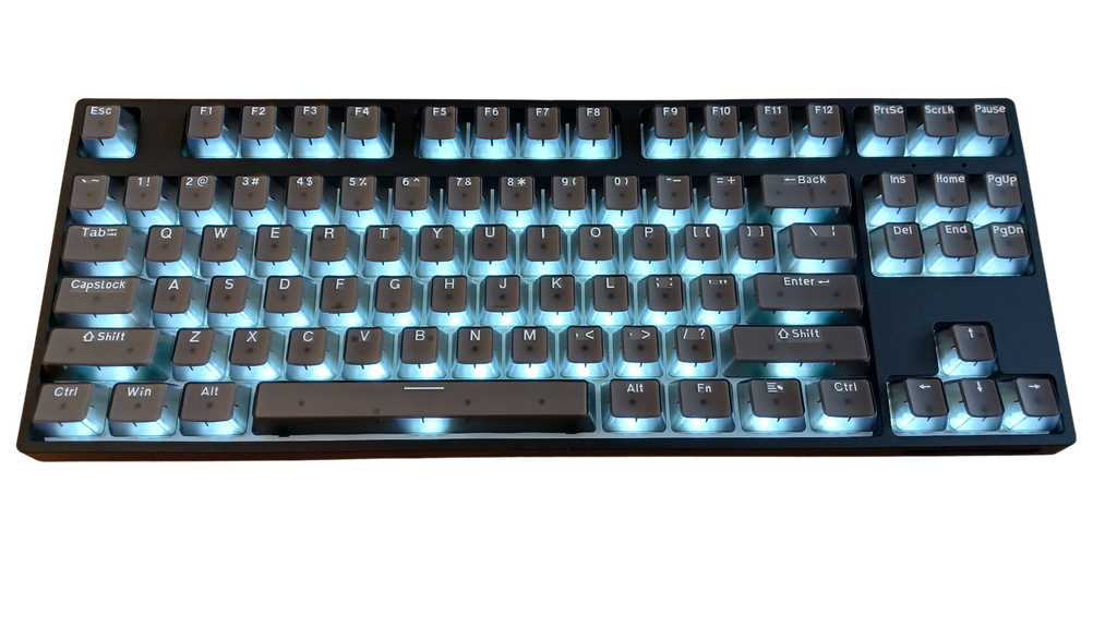 KBParadise V80 V2 Black Crystal TKL Hotswap White LED Double Shot Polycarbonate Mechanical Keyboard