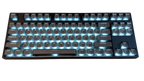 KBParadise V80 V2 Black Crystal TKL Hotswap White LED Double Shot Polycarbonate Mechanical Keyboard