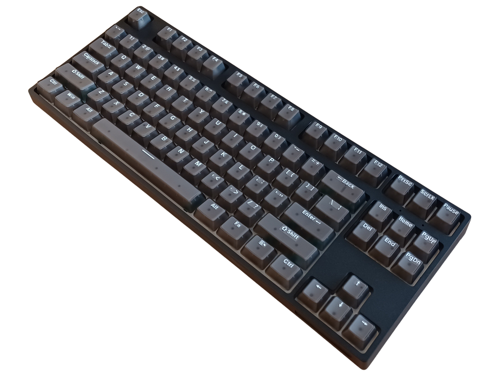 KBParadise V80 V2 Black Crystal TKL Hotswap White LED Double Shot Polycarbonate Mechanical Keyboard