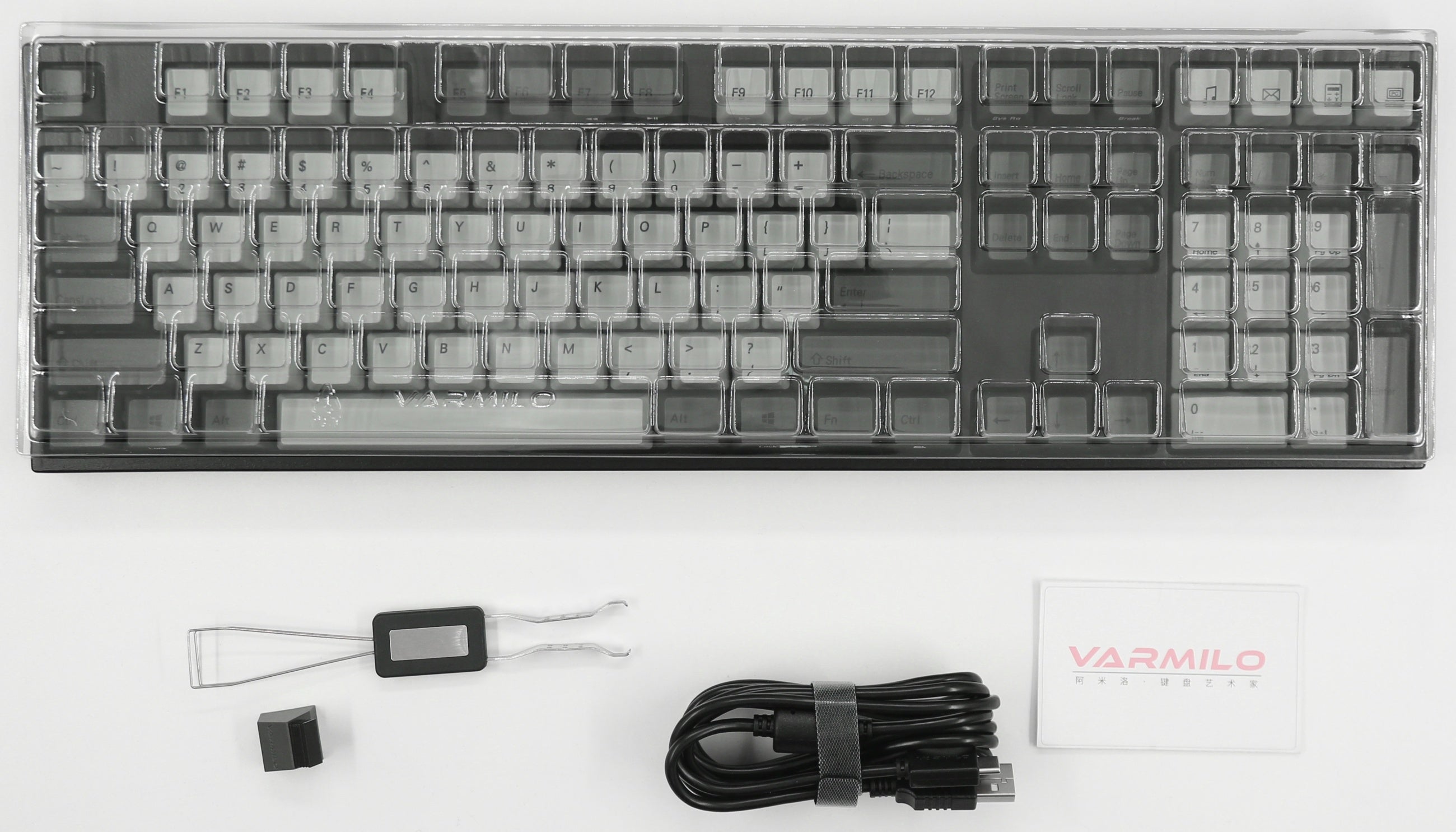 Varmilo VPE108 Ink Rhyme Hotswap Triple Mode White LED Keyboard