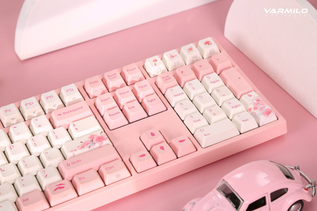 Varmilo VPH108 Sakura R2 White LED Mechanical Keyboard