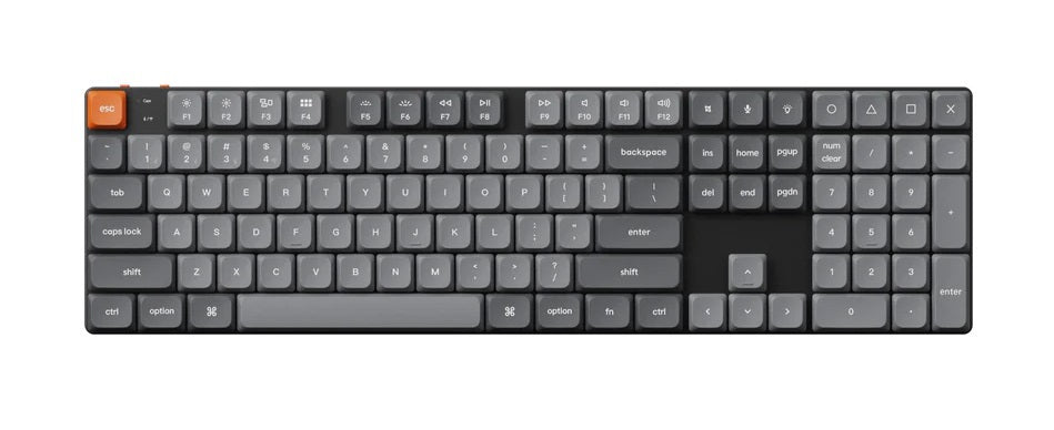 Keychron K5 Max Bluetooth + 2.4 GHz. White LED Low Profile Win + Mac Mechanical Keyboard