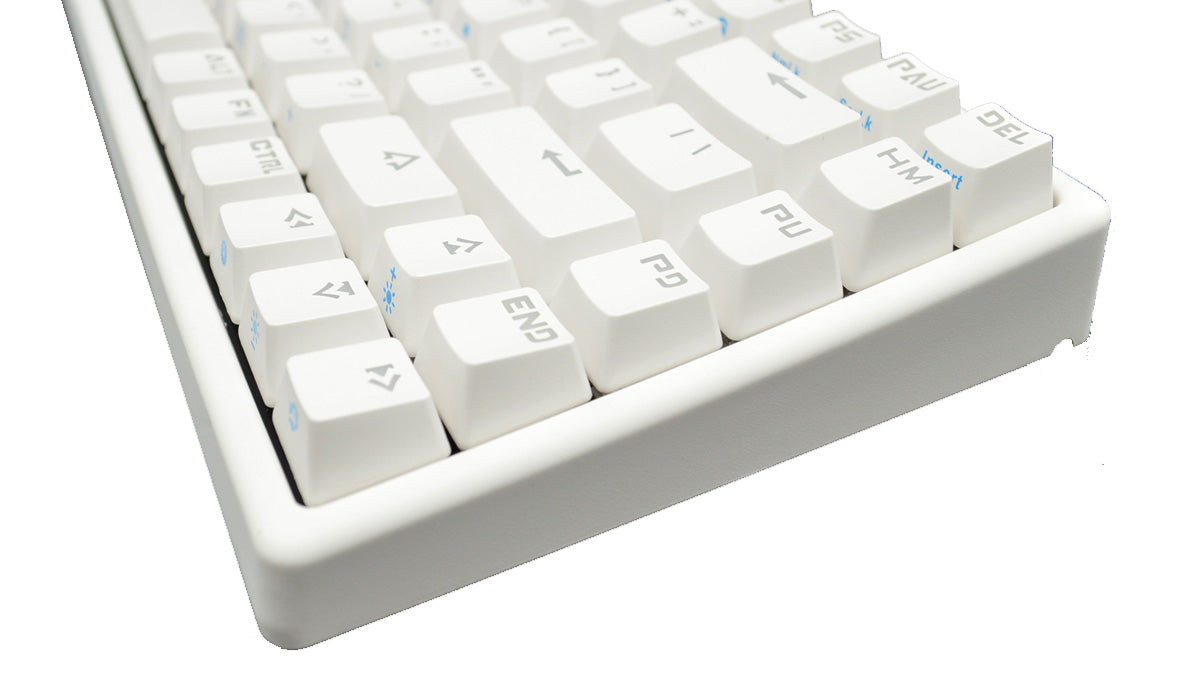 MK MK84 White Case Blue LED 75% Mechanical Keyboard