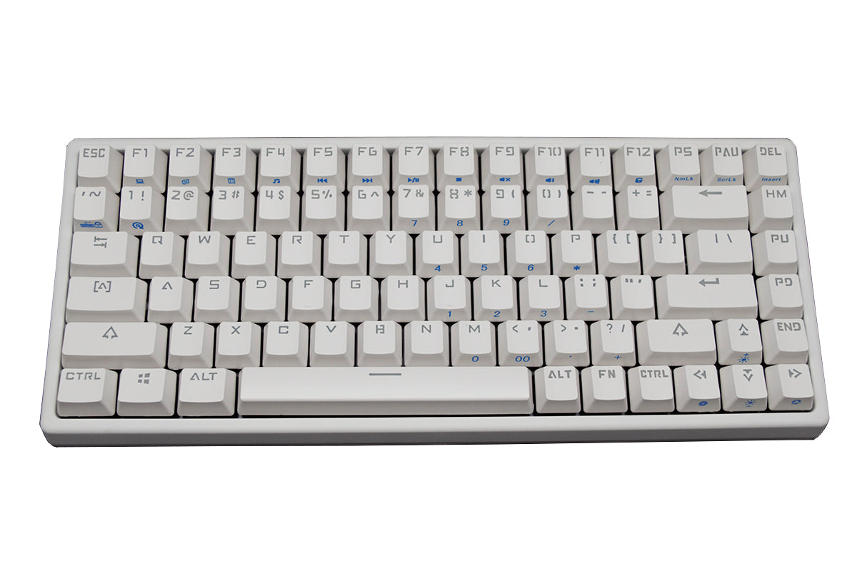 MK MK84 White Case Blue LED 75% Mechanical Keyboard