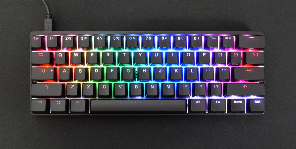 Vortex POK3R Black Case RGB LED 60% Mechanical Keyboard