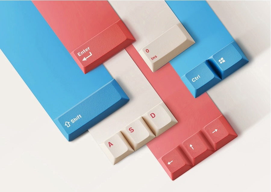 Leopold FC750RBT V2 Coral / Blue Bluetooth Mechanical Keyboard