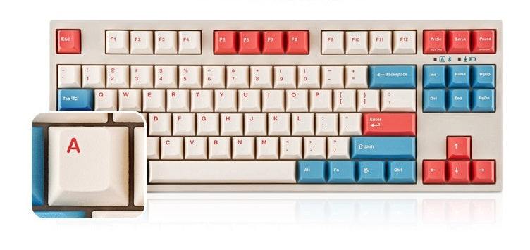 Leopold FC750RBT V2 Coral / Blue Bluetooth Mechanical Keyboard
