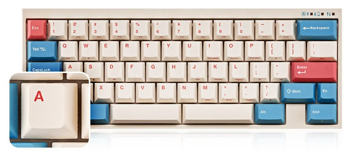 Leopold FC630MBT Coral / Blue 60% Bluetooth Mechanical Keyboard