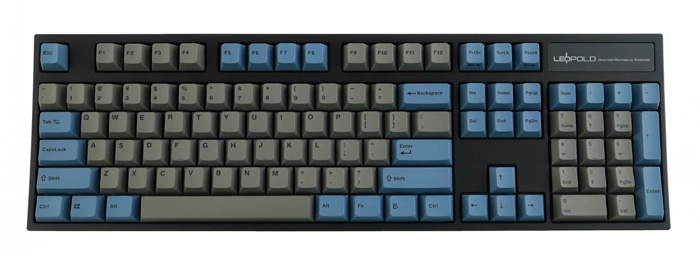 Leopold FC900R Grey/Blue PD Double Shot PBT Mechanical Keyboard