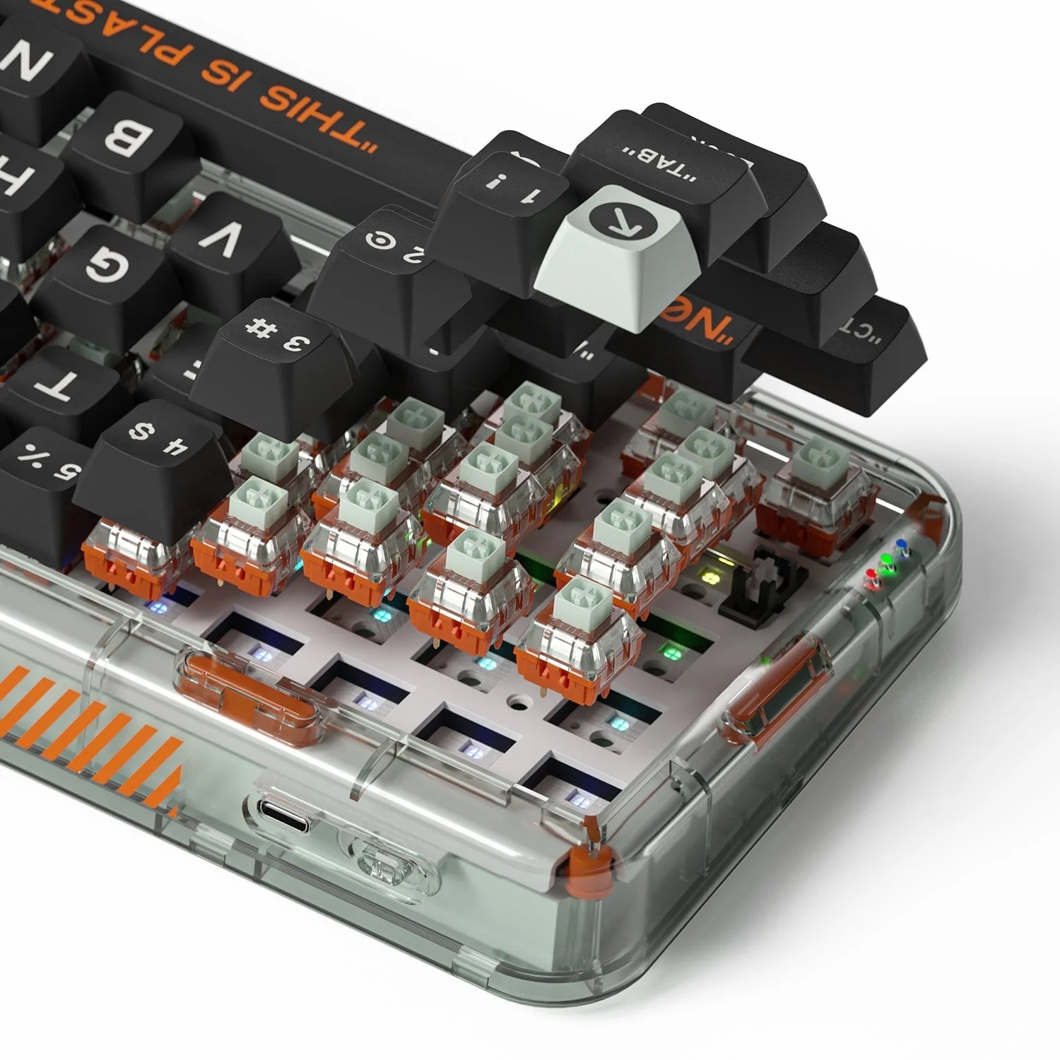MelGeek Mojo68 Plastic Advance 65% Hotswap Bluetooth 5.1 and 2.4 GHz. RGB Mechanical Keyboard