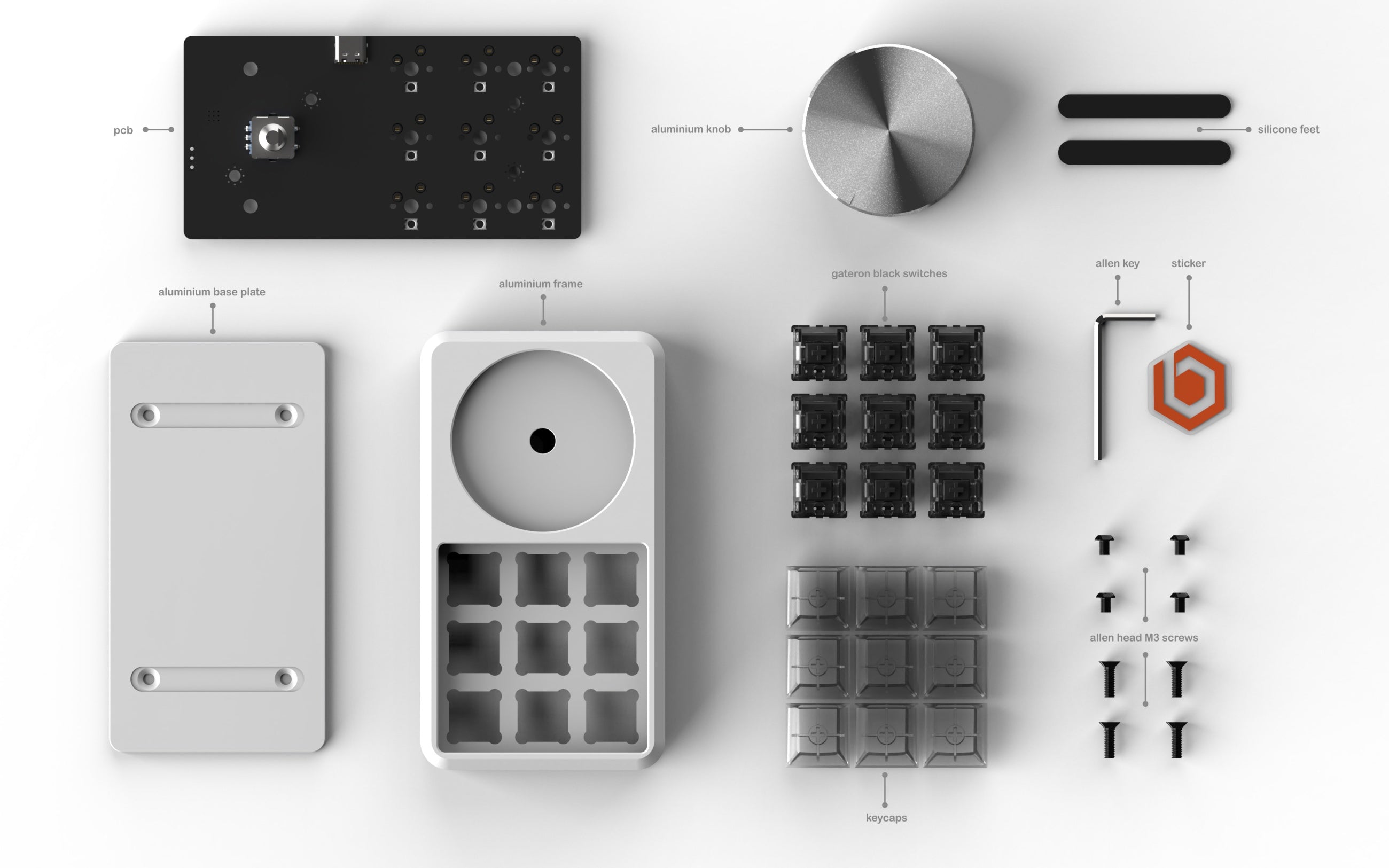 Binepad BNK9 Aluminum Hotswap Macropad