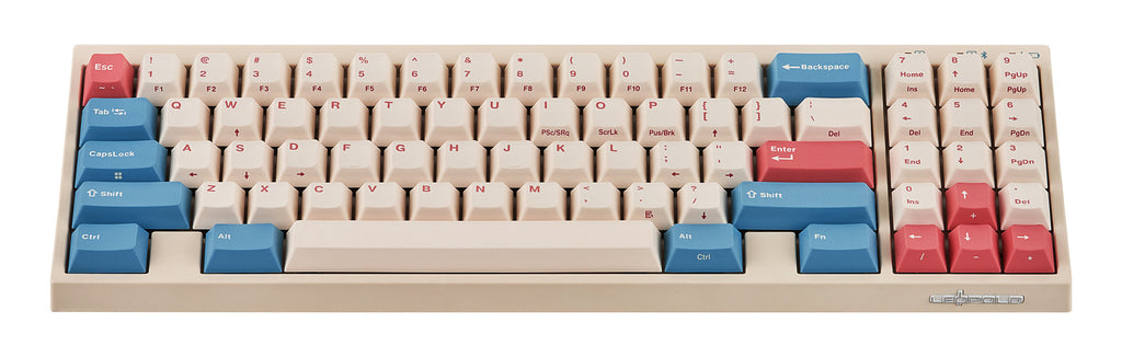 Leopold FC730MBT V2 Coral / Blue Bluetooth Mechanical Keyboard