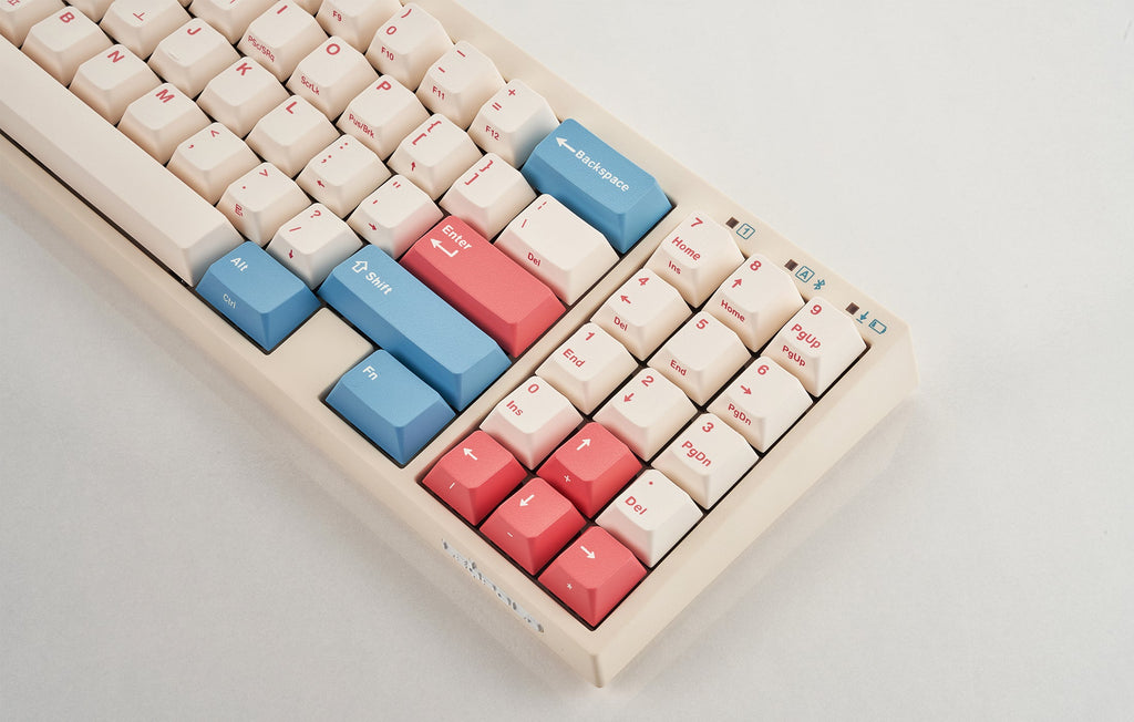 Leopold FC730MBT V2 Coral / Blue Bluetooth Mechanical Keyboard