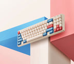 Leopold FC730MBT V2 Coral / Blue Bluetooth Mechanical Keyboard