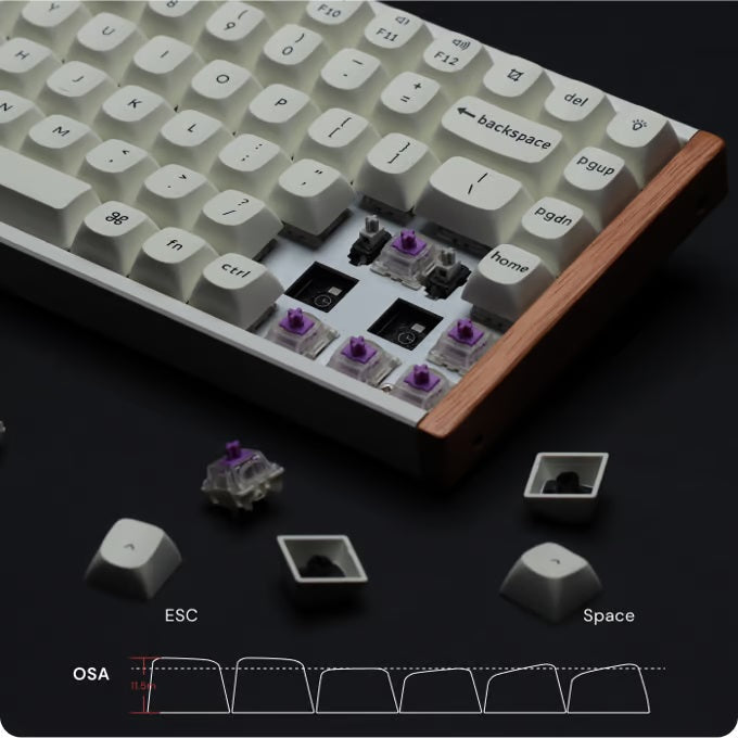 Keychron K2 HE Special Edition 75% Wood Wireless Keyboard