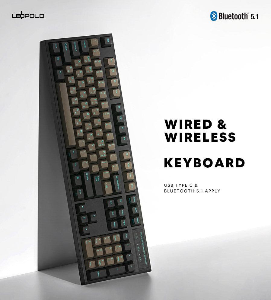 Leopold FC900RBT V2 Graphite Blue Wireless Keyboard