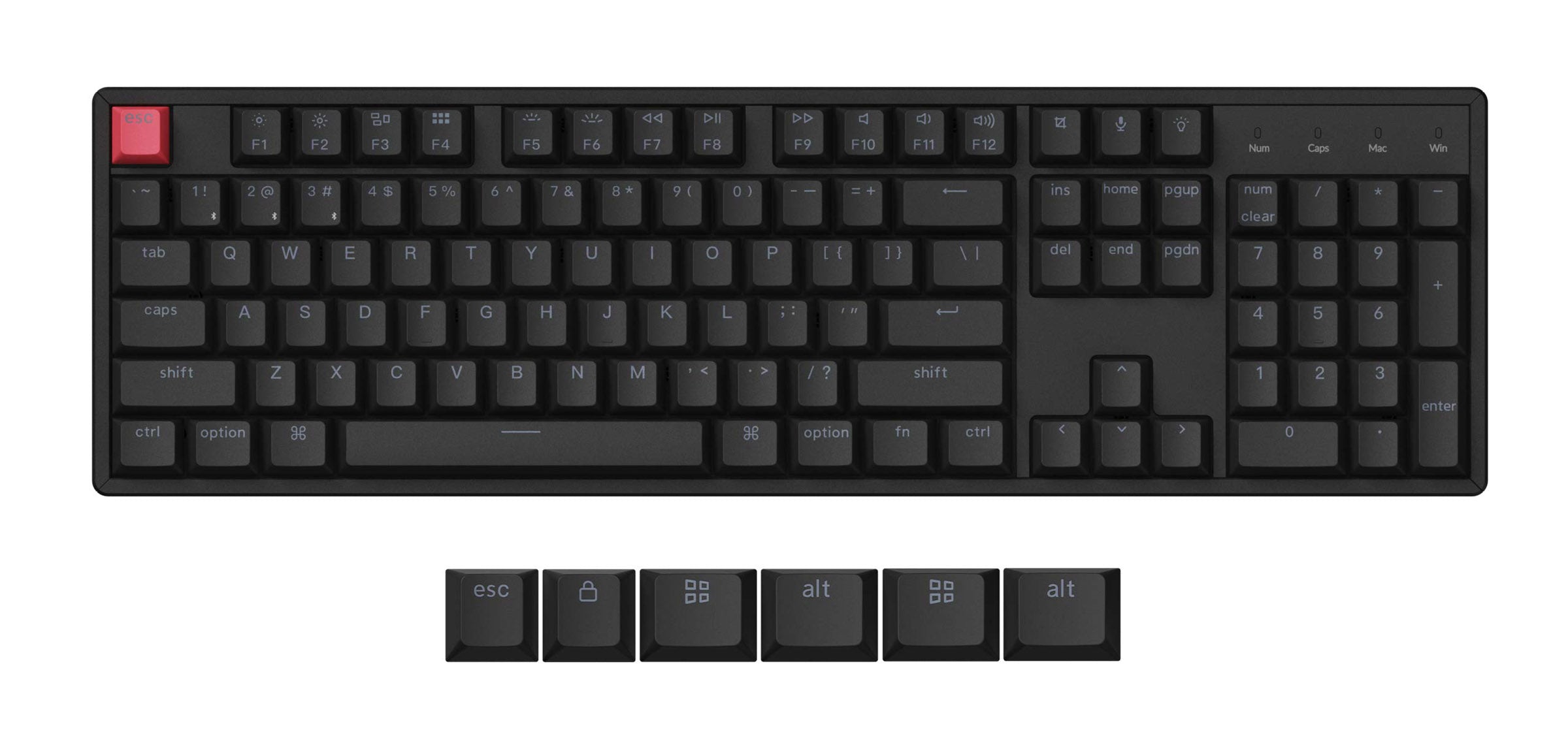Keychron K10 QMK V2 Aluminum Hotswap Wireless RGB Keyboard